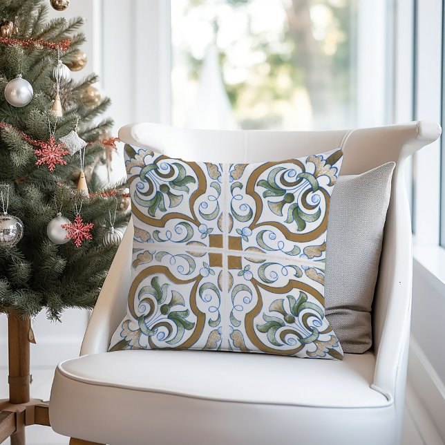 Terracotta Tile Pillow | Rustic Italian Accent (Creator Uploaded)