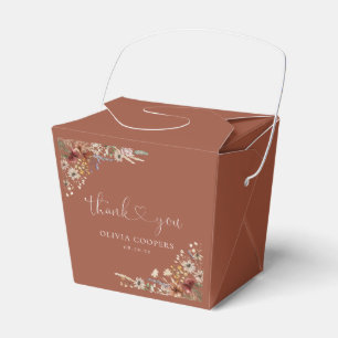 Terracotta Tiny Wildflower Baby Shower Favor Box