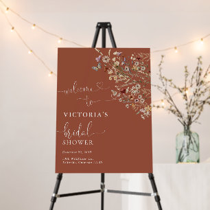 Terracotta Tiny Wildflower Bridal Shower Foam Board