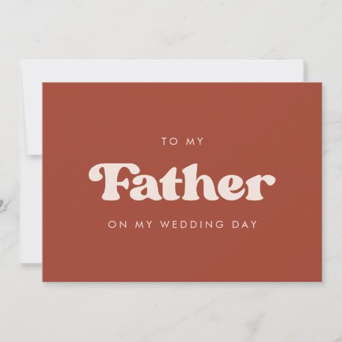 Terracotta To my father on my wedding day card