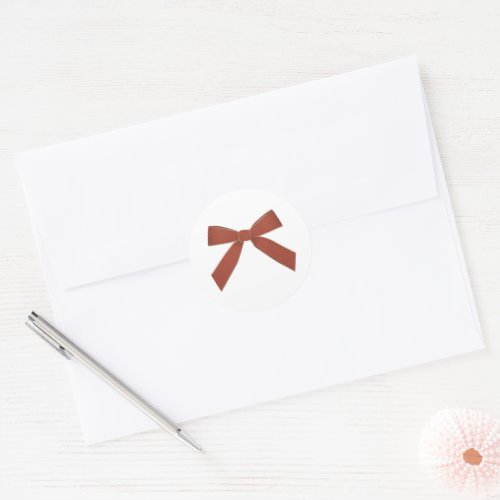 Terracotta Velvet Bow Christmas Envelope Seal