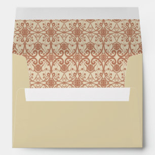 Terracotta Vintage Boho Wedding Envelope