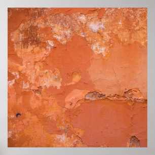 Terracotta wall in Rome poster