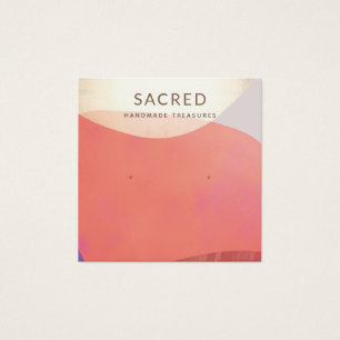 Terracotta Watercolor Abstract Earring Display