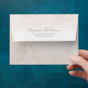 Terracotta Watercolor Botanical Wedding Envelope