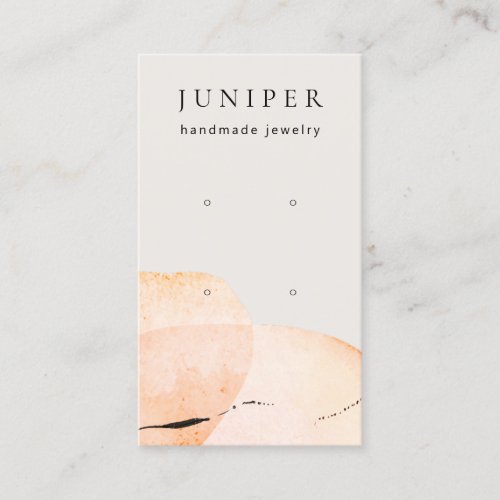 Terracotta Watercolor Earring Display Business Card