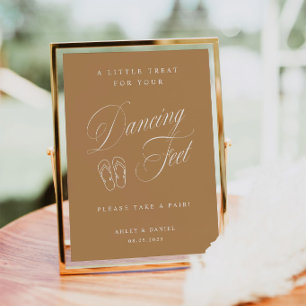 Terracotta Wedding Dancing Feet Poster