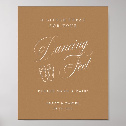 Terracotta Wedding Dancing Feet  Poster