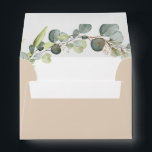 Terracotta Wedding Details Eucalyptus Greenery Envelope<br><div class="desc">Terracotta Eucalyptus Greenery Succulent Botanical Watercolor Spring Wedding Invitation Envelope on white background - includes beautiful and elegant script typography with modern botanical leaves and greenery for the special Wedding day celebration.</div>