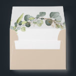 Terracotta Wedding Details Eucalyptus Greenery Envelope<br><div class="desc">Terracotta Eucalyptus Greenery Succulent Botanical Watercolor Spring Wedding Invitation Envelope on white background - includes beautiful and elegant script typography with modern botanical leaves and greenery for the special Wedding day celebration.</div>