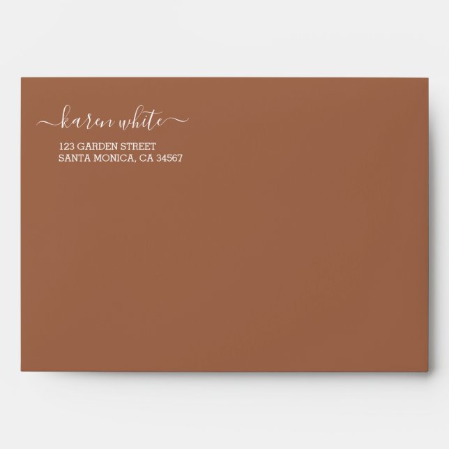 Terracotta Wedding Envelope (Front)