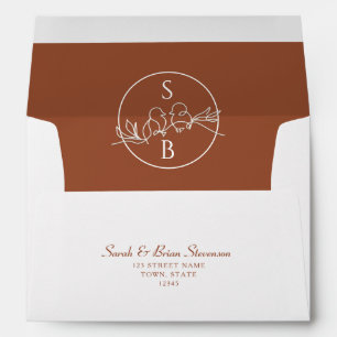 Terracotta Wedding Envelope