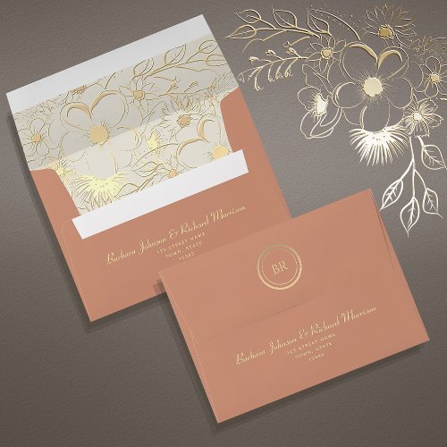 Terracotta Wedding Envelope