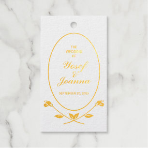 Terracotta Wedding Foil Gift Tags