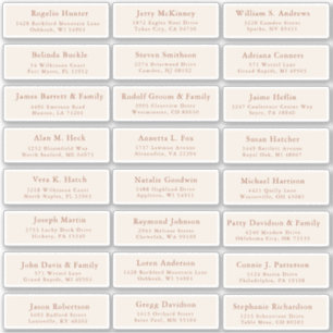 Terracotta wedding guest address labels sticker