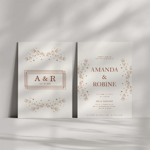 Terracotta Wedding Invitation