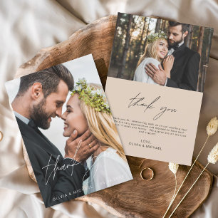 Terracotta Wedding Minimalist Thank You Cards