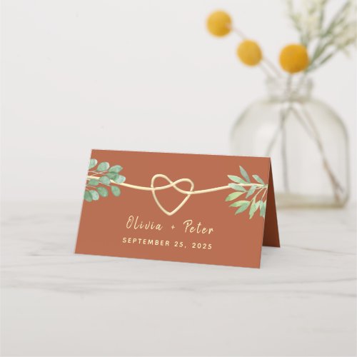 Terracotta Wedding Place Card