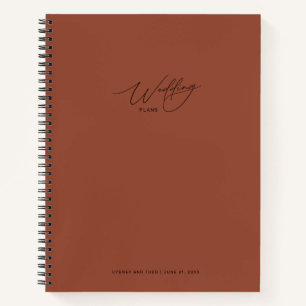 Terracotta Wedding Plans Notebook