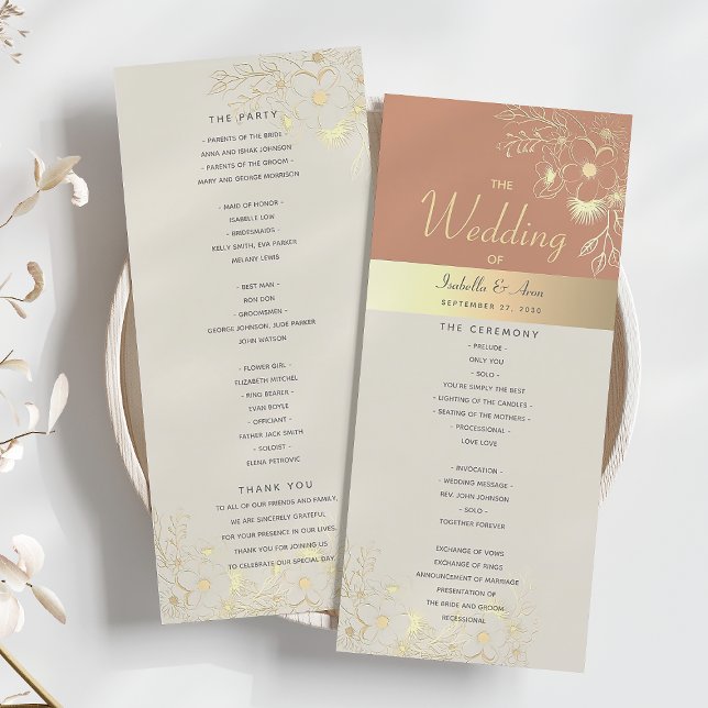 Terracotta Wedding Program (Creator Uploaded)