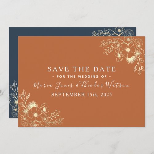 Terracotta Wedding Save The Date