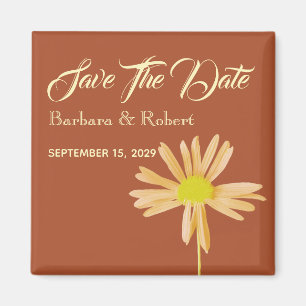 Terracotta Wedding Save The Date Invitation Magnet