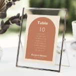 Terracotta Wedding Table 10 Seating Chart Card<br><div class="desc">This terracotta wedding table 10 seating chart card is perfect for a rustic wedding. The design features a beautiful font to embellish your event.

The card prints recto verso (double-sided).</div>