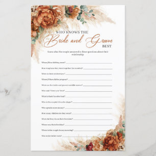 Terracotta Who Knows the bride and groom Best