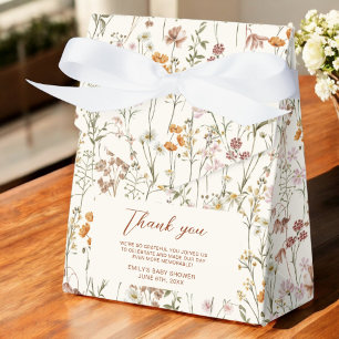 Terracotta Wildflower Boho Baby In Bloom Garden Favor Boxes