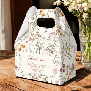 Terracotta Wildflower Boho Baby In Bloom Garden Favor Boxes