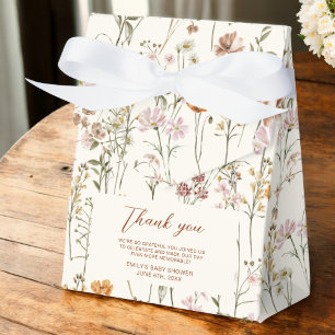 Terracotta Wildflower Boho Baby In Bloom Garden Favor Boxes