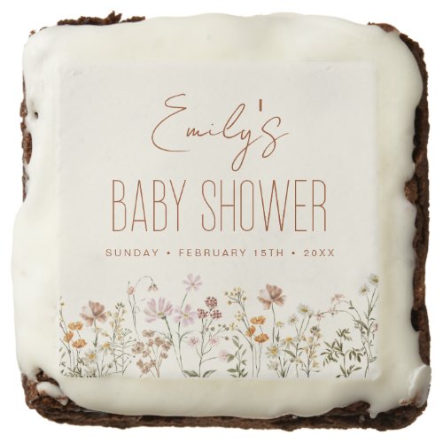 Terracotta Wildflower Boho Baby Shower In Bloom Brownie