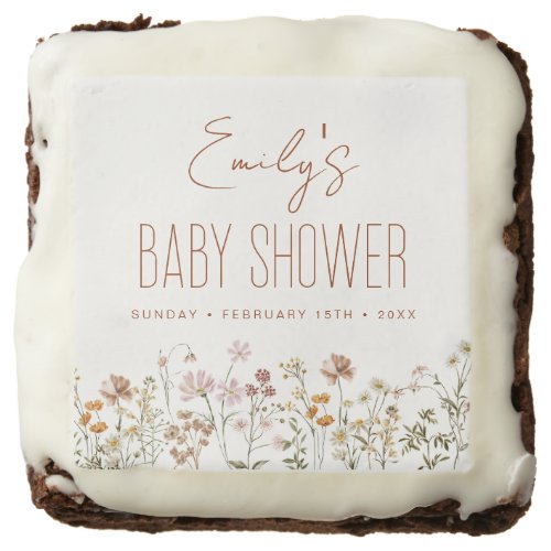 Terracotta Wildflower Boho Baby Shower in Bloom Brownie by Pretty Girly Designs
