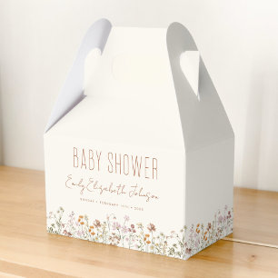 Terracotta Wildflower Boho Baby Shower In Bloom Favor Boxes