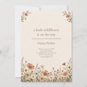 Terracotta Wildflower Boho Baby Shower Invitation