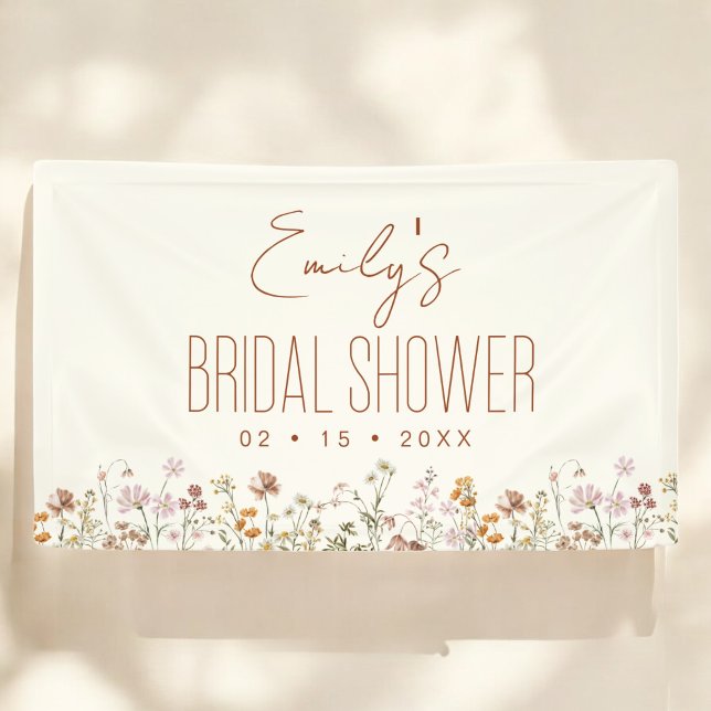 Terracotta Wildflower Boho Bridal Shower Banner (Creator Uploaded)