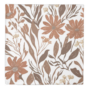 Terracotta Wildflower Boho Rustic Bedding Duvet Cover