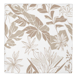 Terracotta Wildflower Boho Rustic Eclectic Style Duvet Cover