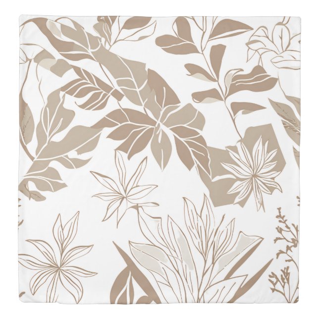 Terracotta Wildflower Boho Rustic Eclectic Style Duvet Cover (Front)