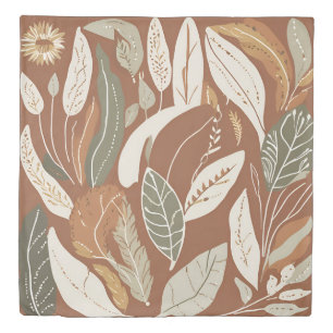 Terracotta Wildflower Boho Rustic Eclectic Style Duvet Cover