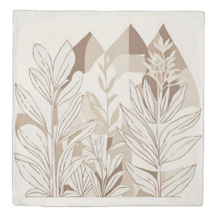 Terracotta Wildflower Boho Rustic Eclectic Style Duvet Cover