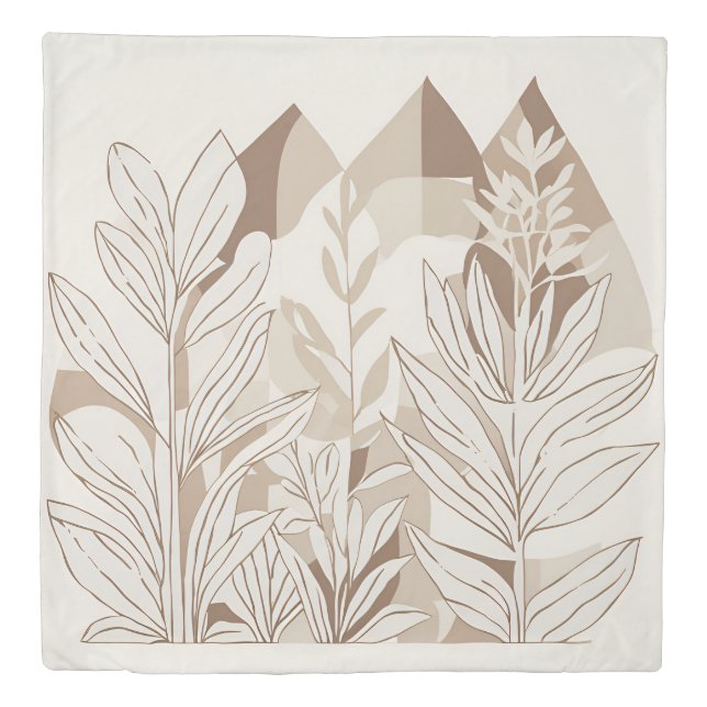 Terracotta Wildflower Boho Rustic Eclectic Style Duvet Cover (Front)