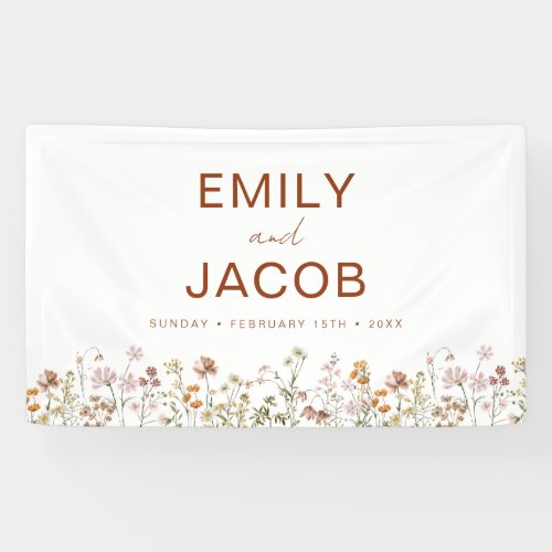 Terracotta Wildflower Boho Wedding In Bloom Banner