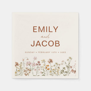 Terracotta Wildflower Boho Wedding In Bloom  Napkins
