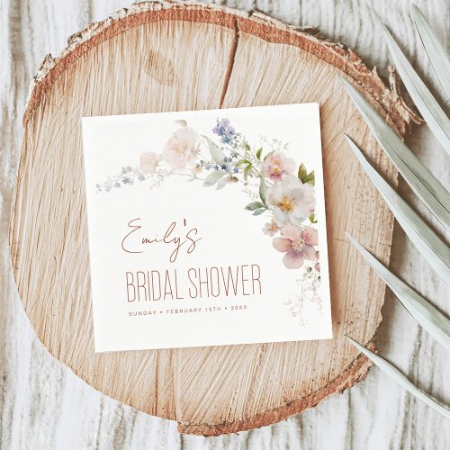 Terracotta Wildflower Bridal Shower Garden Boho Napkins