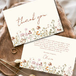 Terracotta Wildflower Bridal Shower Thank You Card<br><div class="desc">Express your gratitude with our Terracotta Wildflower Bridal Shower Thank You Card. This beautifully designed card captures the essence of nature's charm, featuring vibrant wildflowers against a warm terracotta backdrop. The delicate wildflowers symbolize the beauty and uniqueness of each moment shared during the bridal shower. The terracotta color palette adds...</div>