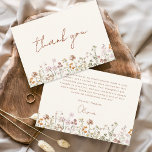 Terracotta Wildflower Bridal Shower Thank You Card<br><div class="desc">Express your gratitude with our Terracotta Wildflower Bridal Shower Thank You Card. This beautifully designed card captures the essence of nature's charm, featuring vibrant wildflowers against a warm terracotta backdrop. The delicate wildflowers symbolize the beauty and uniqueness of each moment shared during the bridal shower. The terracotta color palette adds...</div>