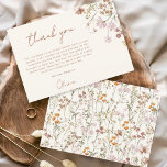 Terracotta Wildflower Bridal Shower Thank You Card<br><div class="desc">Express your gratitude with our Terracotta Wildflower Bridal Shower Thank You Card. This beautifully designed card captures the essence of nature's charm, featuring vibrant wildflowers against a warm terracotta backdrop. The delicate wildflowers symbolize the beauty and uniqueness of each moment shared during the bridal shower. The terracotta color palette adds...</div>