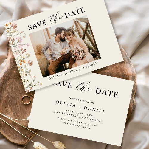 Terracotta Wildflower Floral Colorful Wedding Save The Date