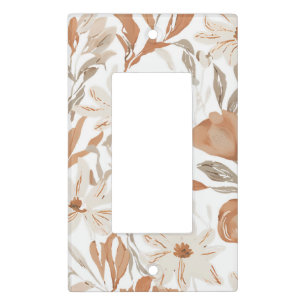 Terracotta Wildflower Rustic Boho Accent Light Switch Cover